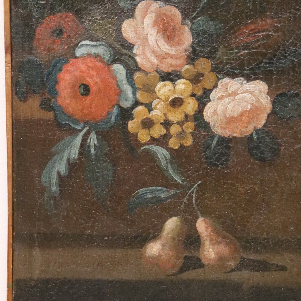 Still Life With Flowers And Fruits, 1700s, Oil On Canvas photo vinterior
