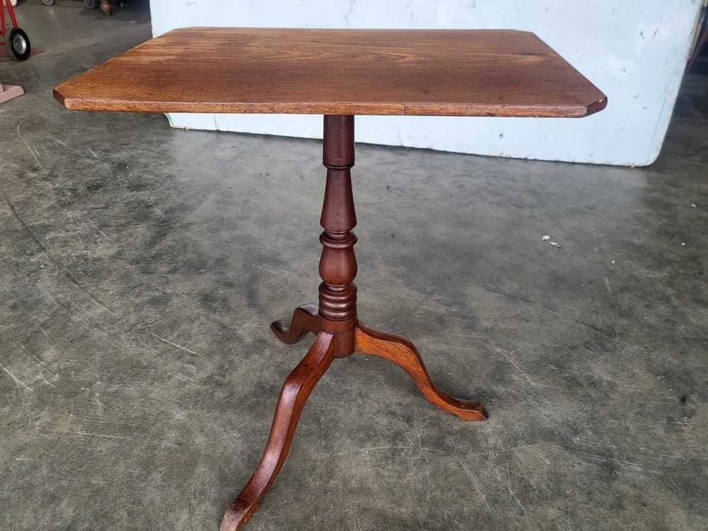 Antique Small Square Tilt Top Side End Lamp Occasional Table photo buy