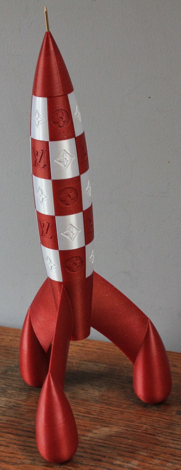photo for sale Rare Louis Vuitton Monogram Mascot Large Rocket Shop Window Art Advertising Sign Lv Space Press Rocket French Object Interior Design Vivienne Doudou