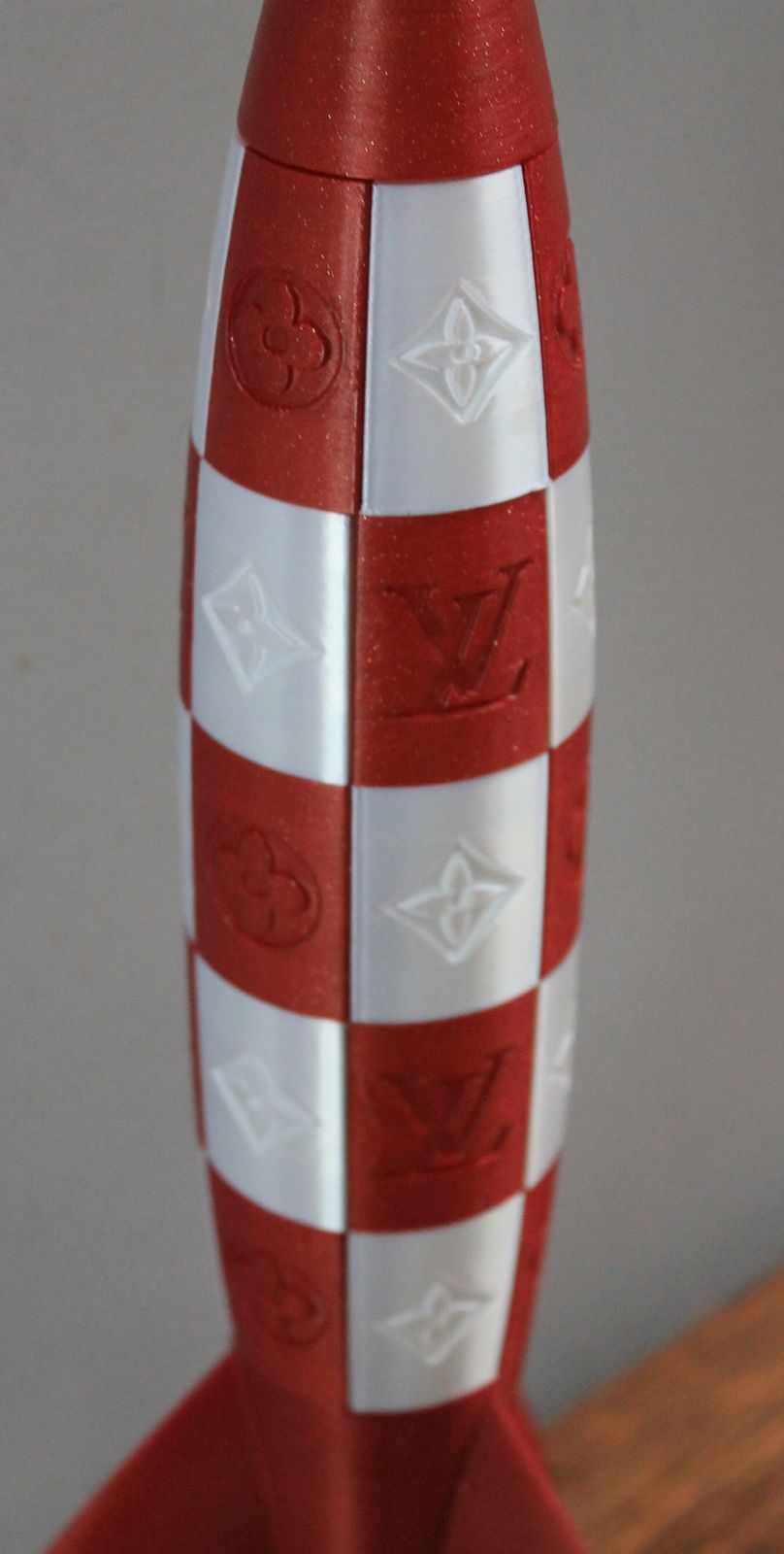 Rare Louis Vuitton Monogram Mascot Large Rocket Shop Window Art Advertising Sign Lv Space Press Rocket French Object Interior Design Vivienne Doudou photo furniture