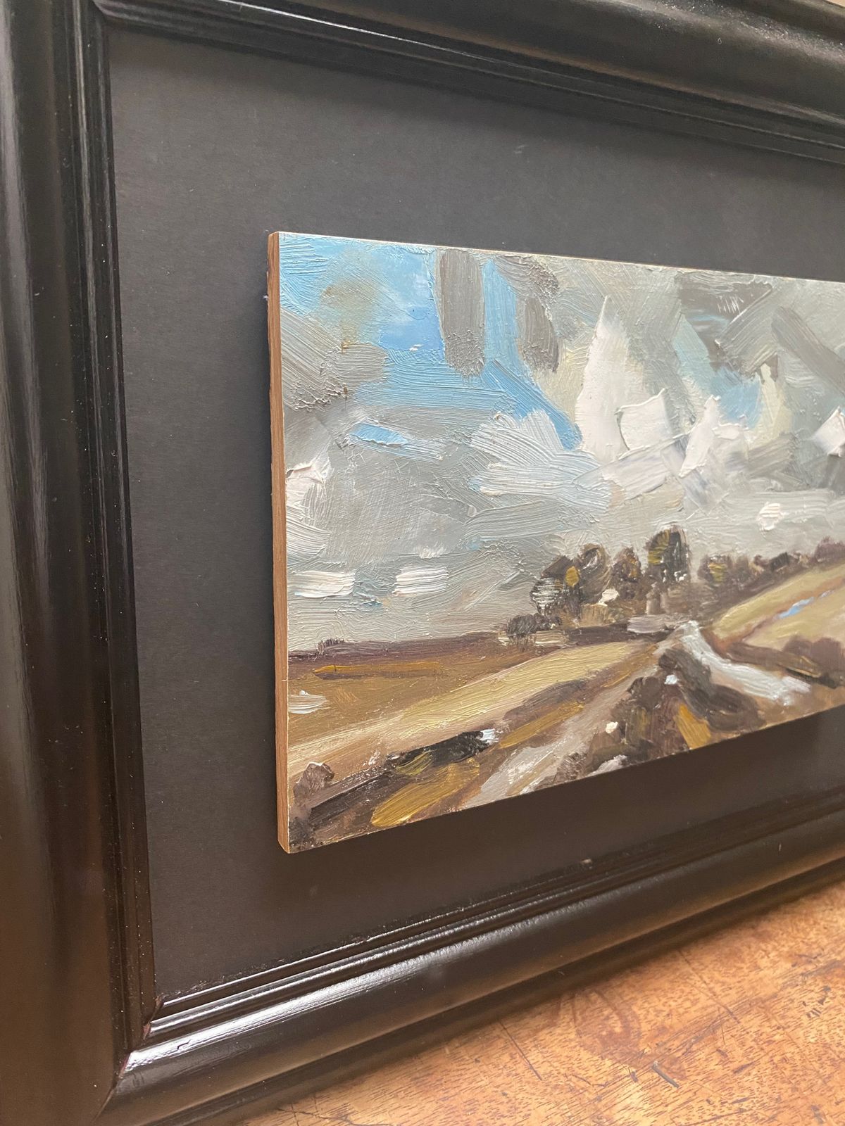 Landscape Oil Painting On Antique Oak Panel photo 140.0
