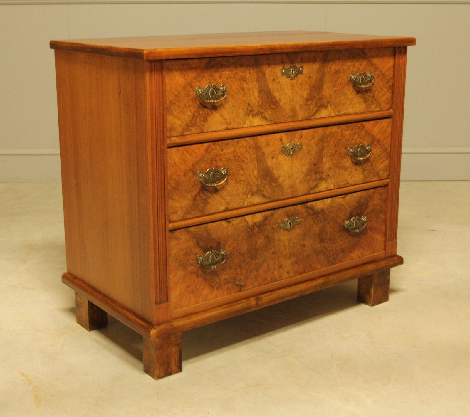 A Fine Early 20th‑Century Swedish Burr Walnut Chest Of Drawers photo Furniture