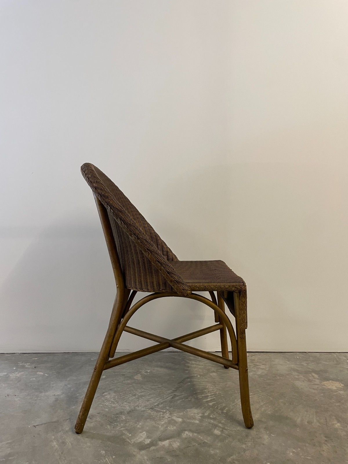 Vintage Circa 1930s Lloyd Loom “Lusty” Original Gold Painted Pair Of Occasional Dining Chairs photo buy