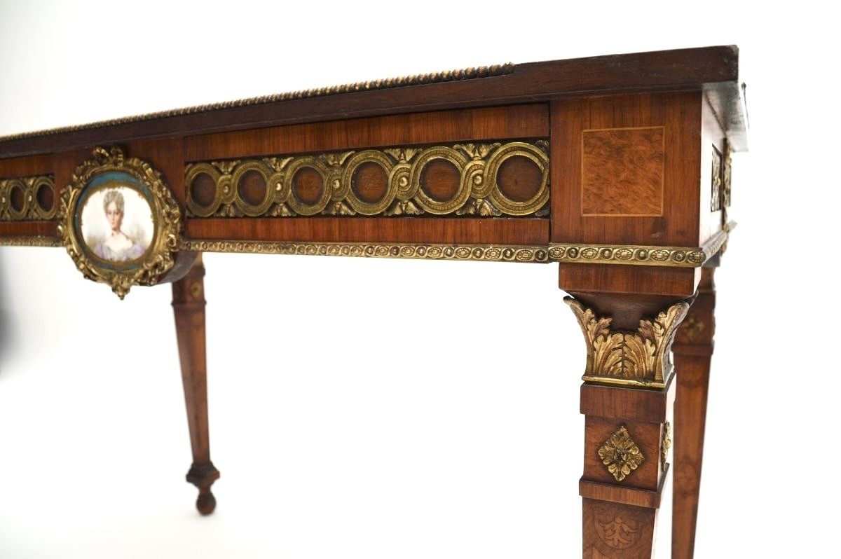 Antique French Inlaid Walnut Ormolu Mounted Desk / Writing Table photo buy