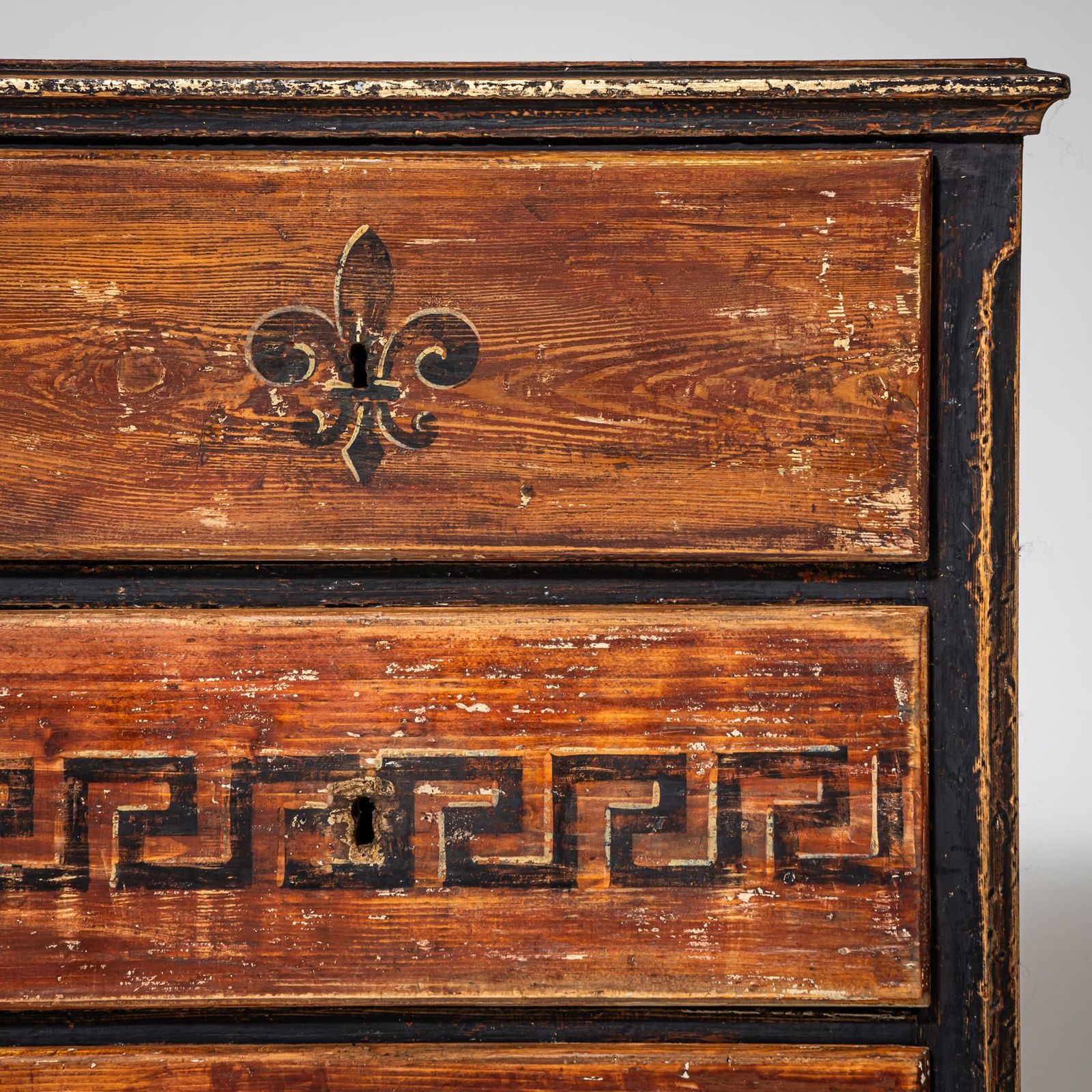 Hand Painted Biedermeier Chest Of Drawers In Red, First Half Of The 19th Century photo 1990.0