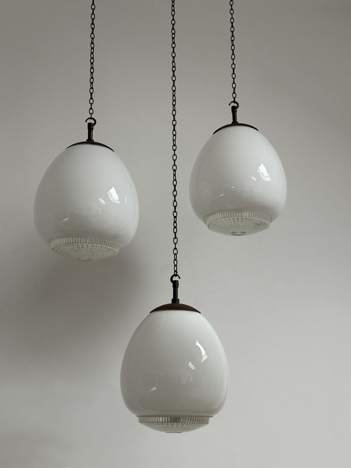 Set Run Antique Church Diffused Opaline Tulip Shaped Milk Glass Ceiling Pendant Light Lamp By Sunglow photo furniture