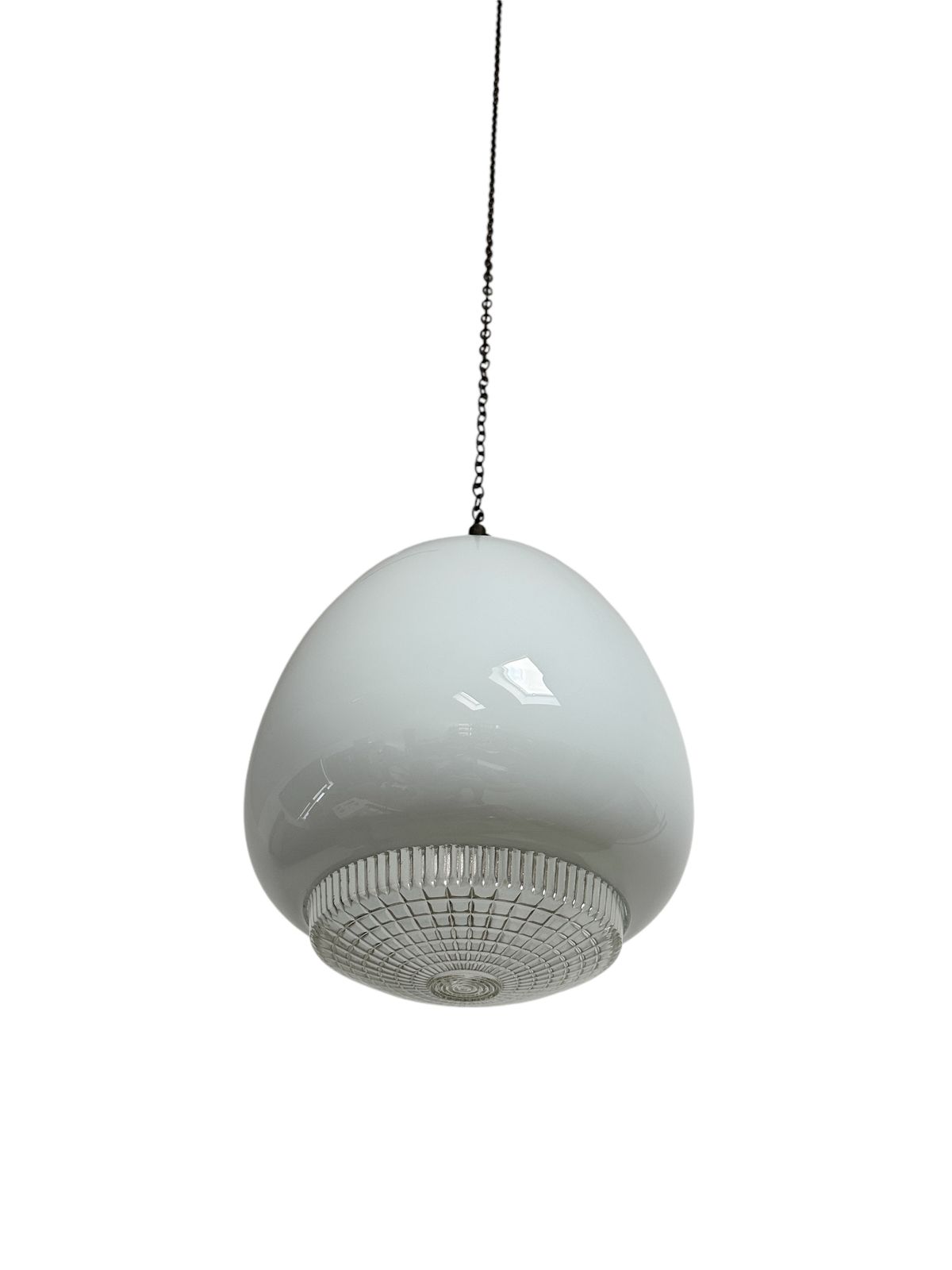 Lighting Set Run Antique Church Diffused Opaline Tulip Shaped Milk Glass Ceiling Pendant Light Lamp By Sunglow photo