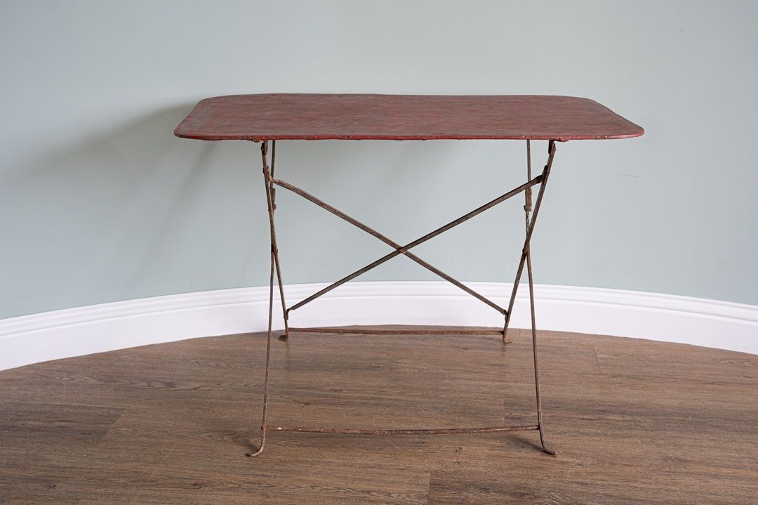 Vintage French Folding Garden Table photo vinterior