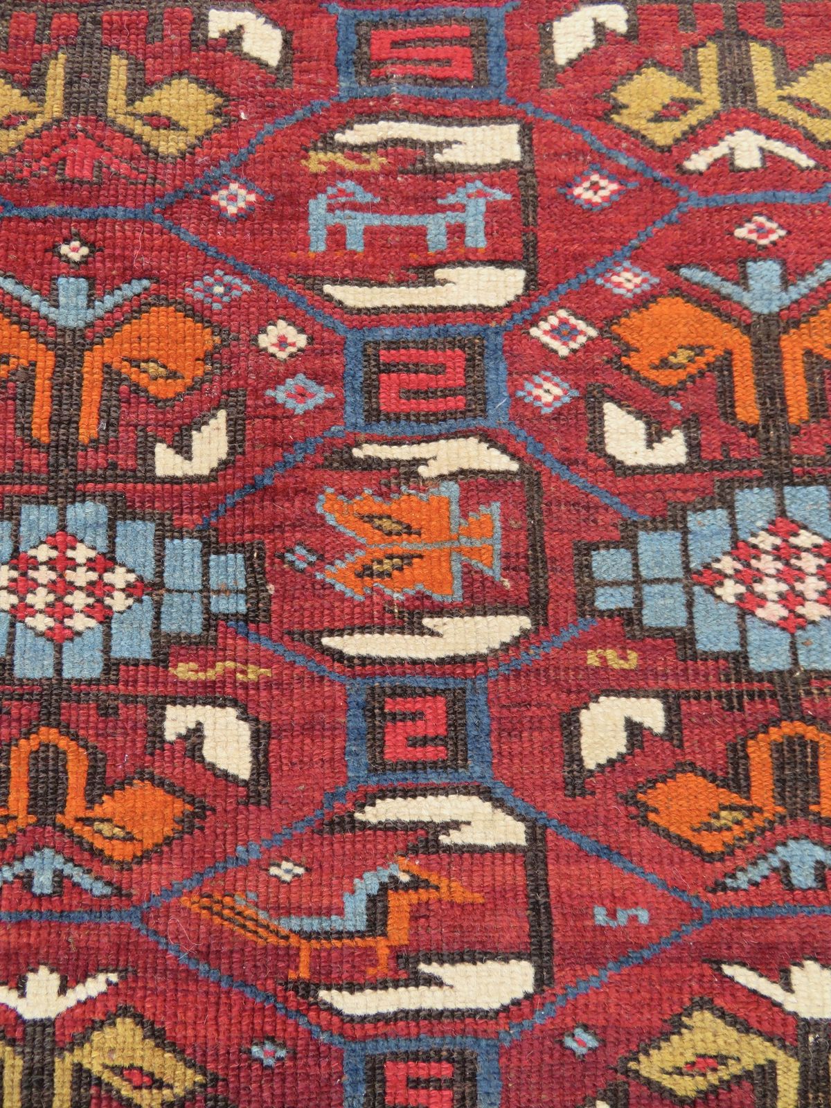 Antique Caucasian Karabagh Rug. 210cm X 127cm. photo vintage