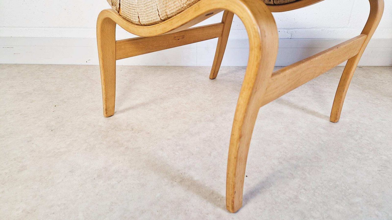 Bruno Matheson 'Eva' Vintage 1950s Mid Century Swedish Birch & Hemp Weave Lounge Accent Chairs Pg004 photo vinterior