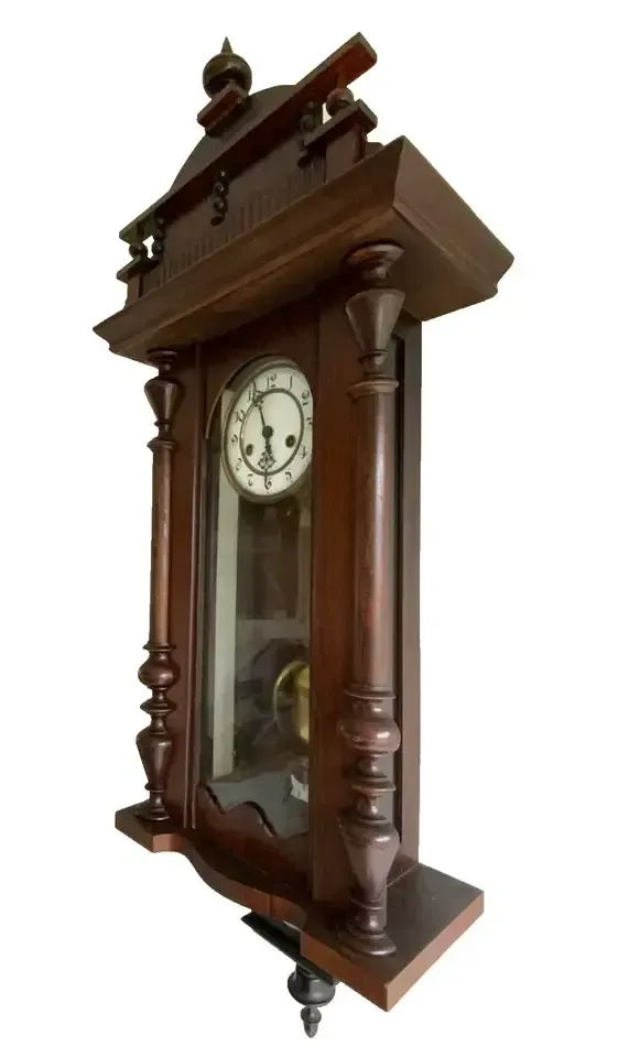 Antique Regulator Wall Clock With Gustav Becker Movement, Germany 1900s photo furniture