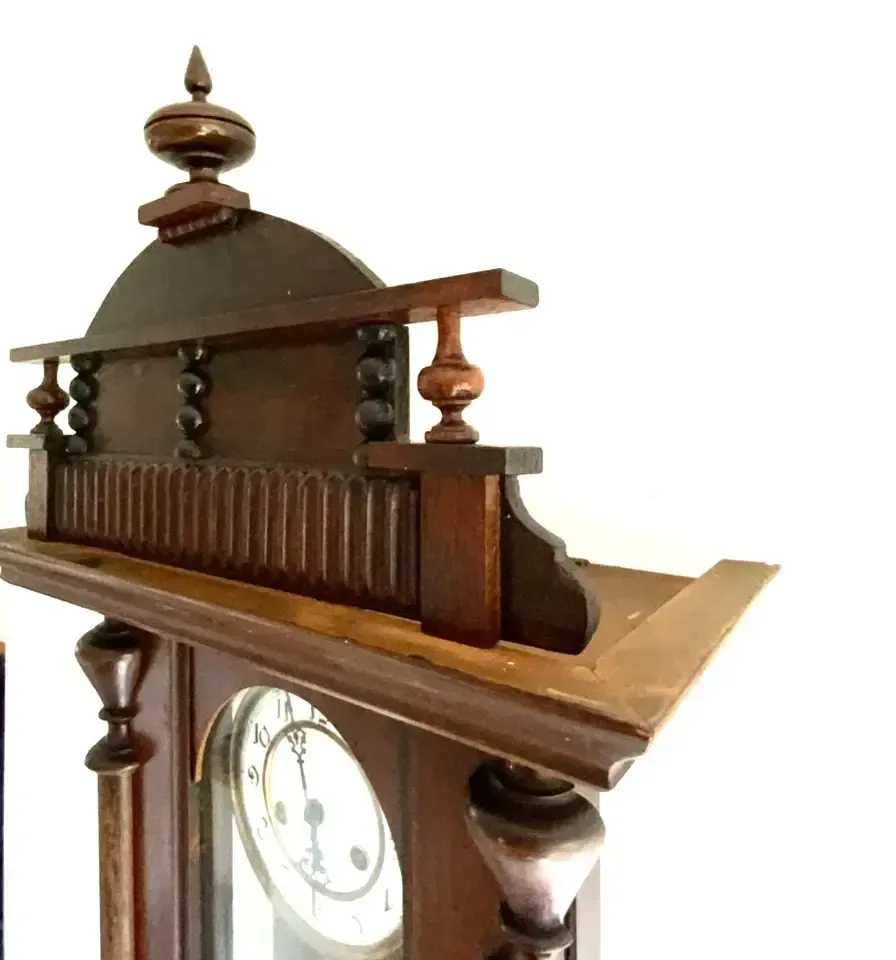 Antique Regulator Wall Clock With Gustav Becker Movement, Germany 1900s photo 255.0