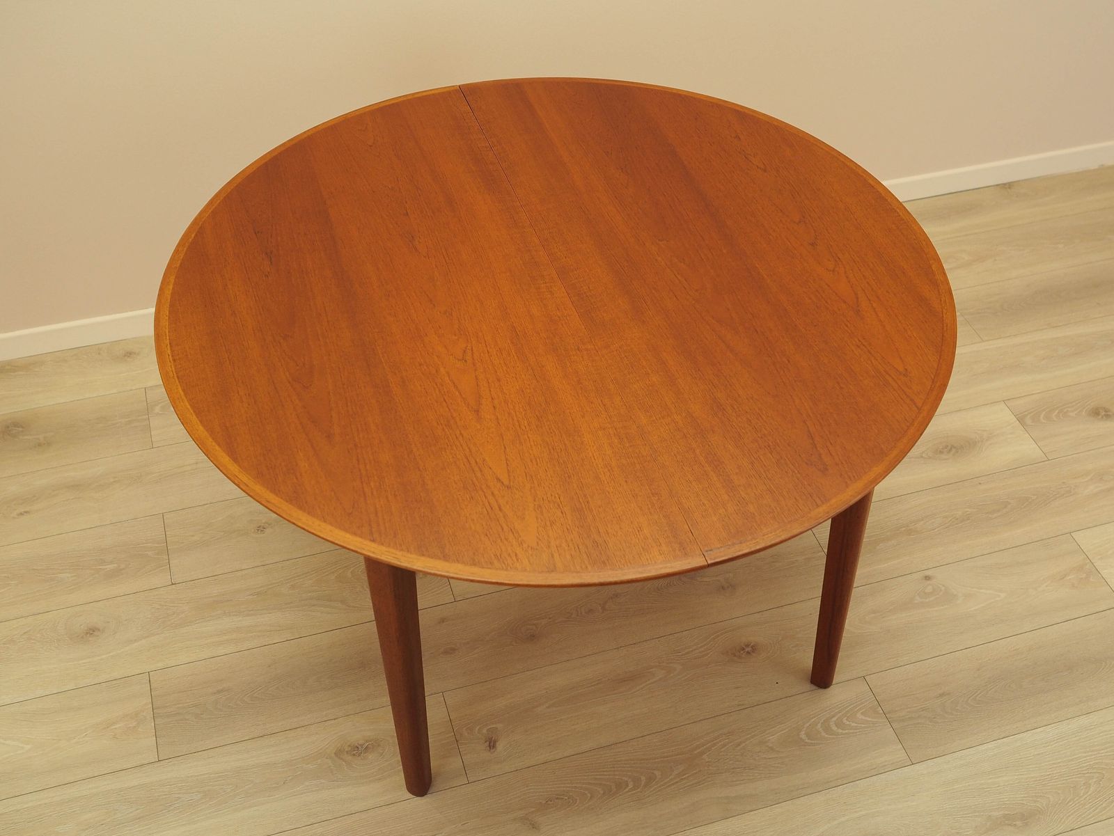 Round Teak Table, Danish Design, 1960s, Manufacturer: Gudme Møbelfabrik, Designer: Ole Hald photo buy