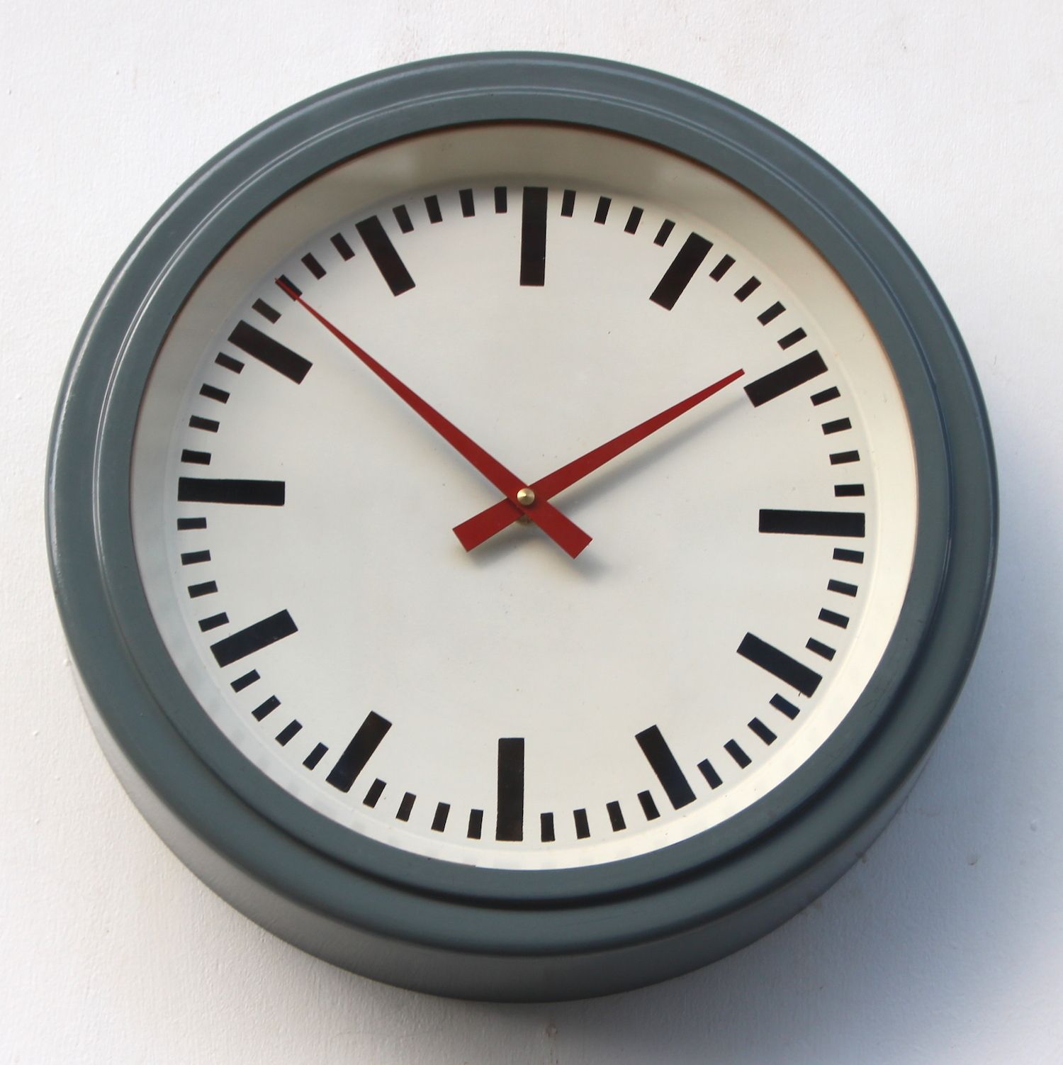 1960s West German Vintage Factory Wall Clock. Fully Guaranteed. London Timepiece. photo for sale