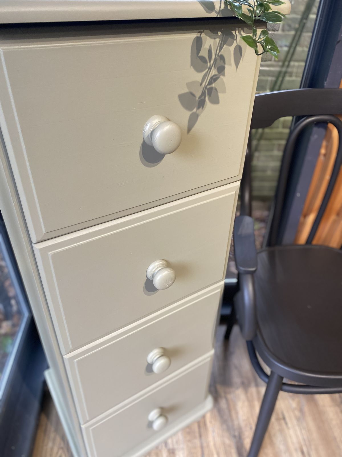 Hand Painted Green Chest Of Drawers: Solid Wood, Children's Room Decor photo Furniture