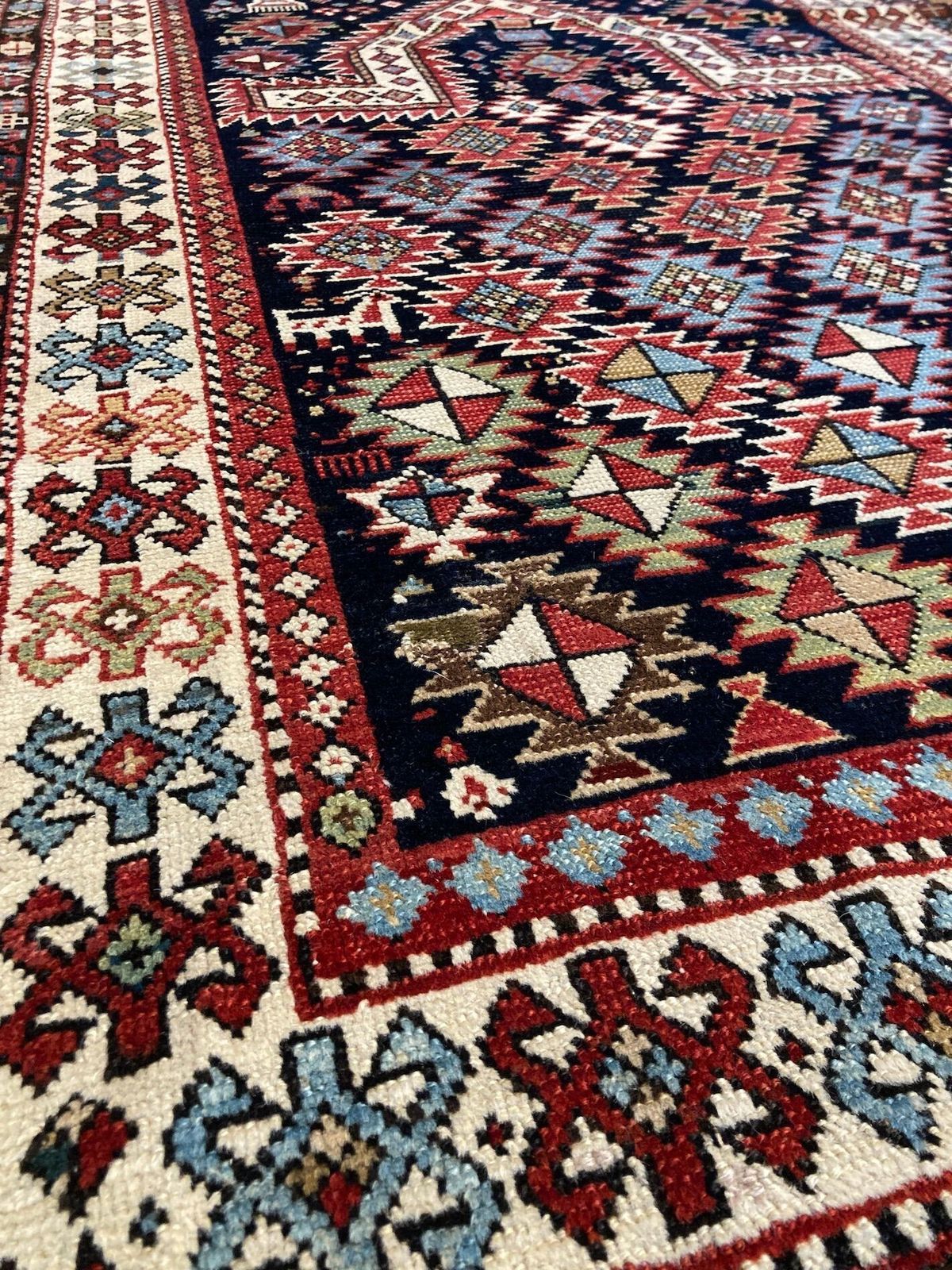 Antique Caucasian Prayer Rug 1.51m X 1.03m photo vintage