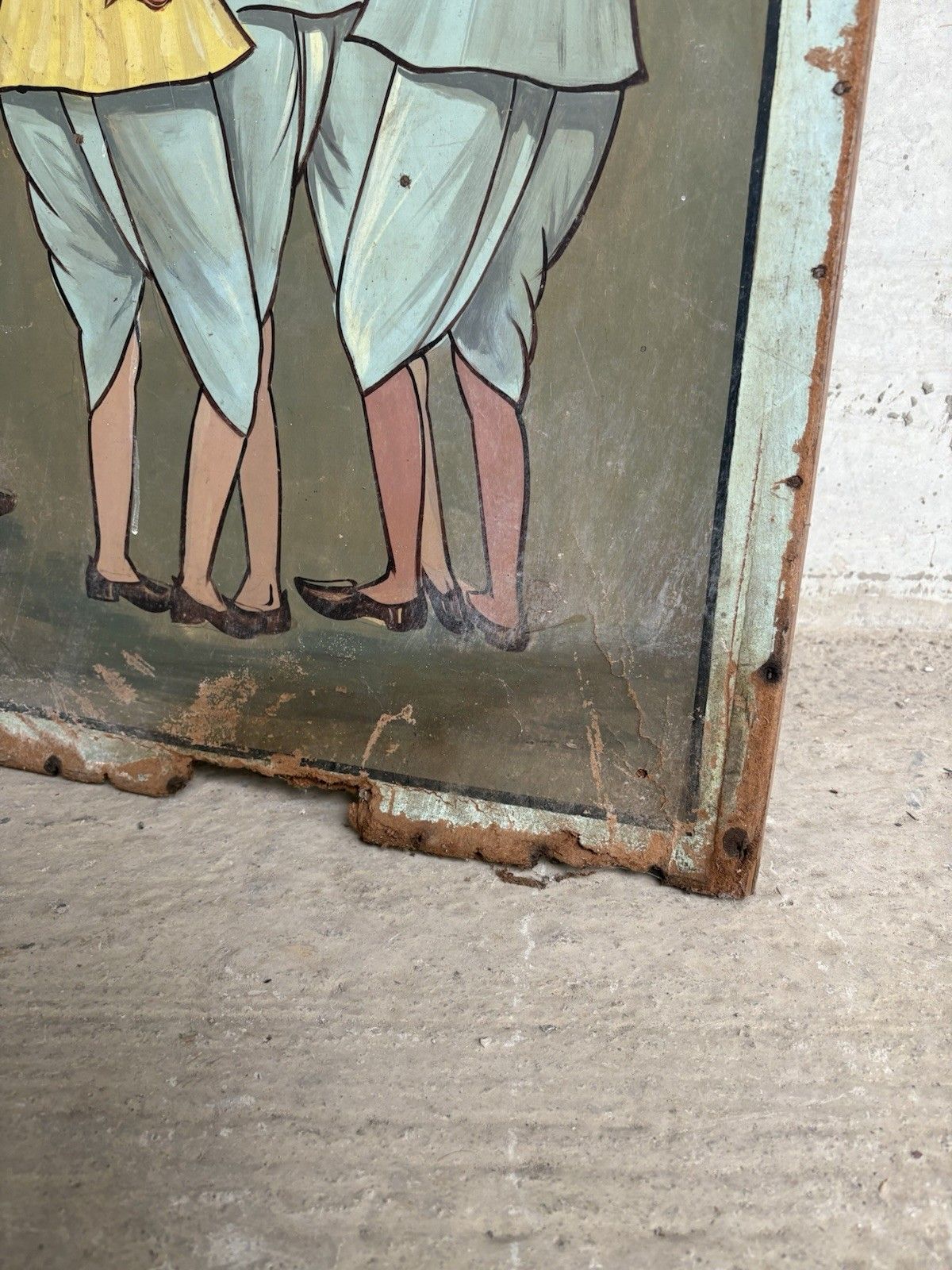Vtg Antique Indian Painted Anti Alcohol Campaign Poster Picture Wall Art R1088 photo Art