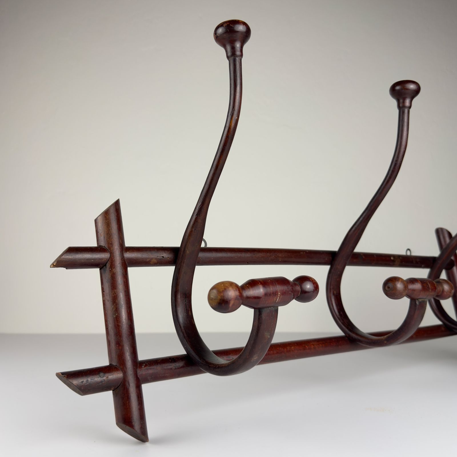 Antique Wooden Coat Rack, Italy 1930s photo buy