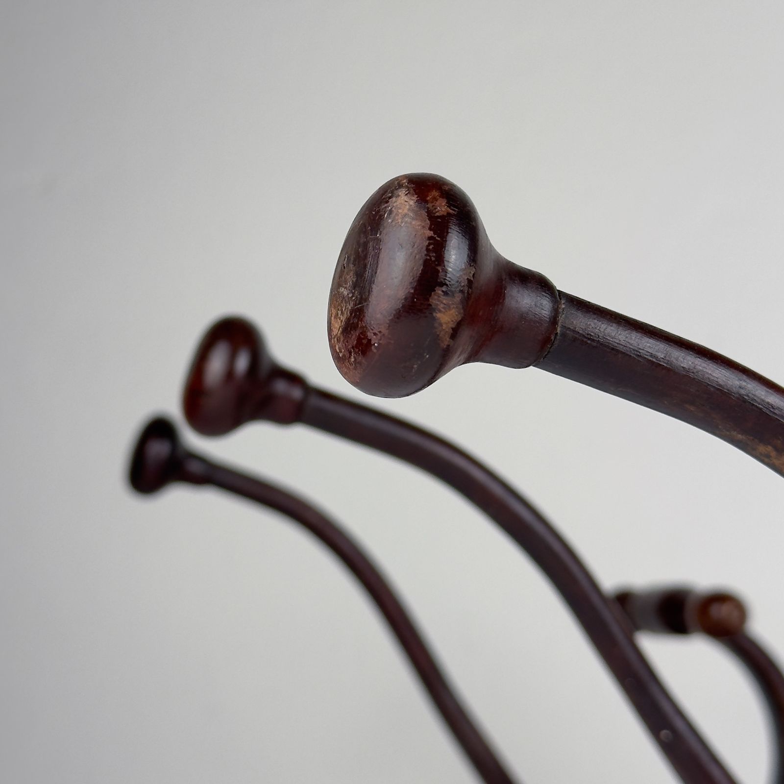 Furniture Antique Wooden Coat Rack, Italy 1930s photo