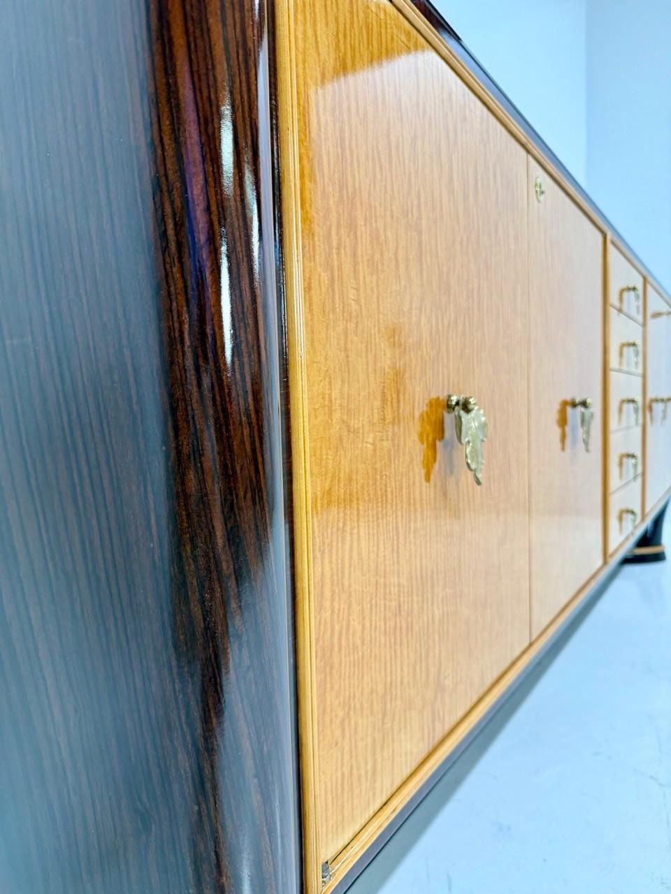 Italian Art Deco Sideboard Attributed To Osvaldo Borsani In Maple, Late 1940s photo buy