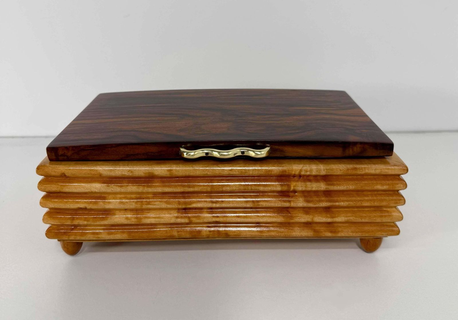 Italian Art Deco Musical Cigarette Box, Barera Radio Venice, 1940s photo for sale