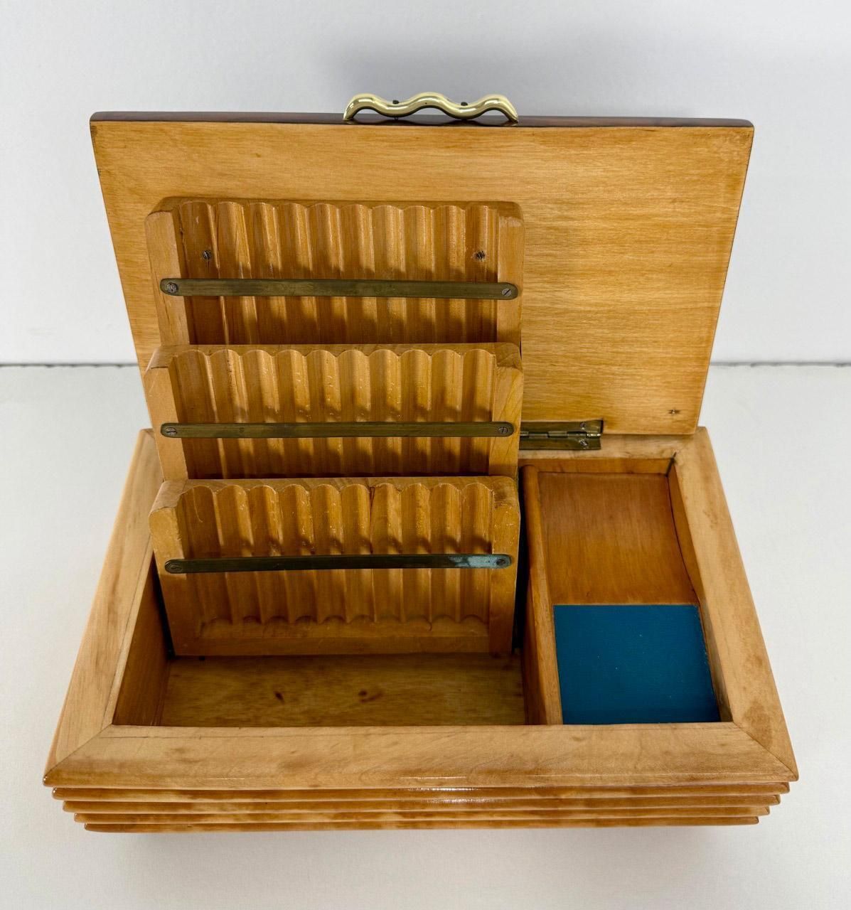 Italian Art Deco Musical Cigarette Box, Barera Radio Venice, 1940s photo buy
