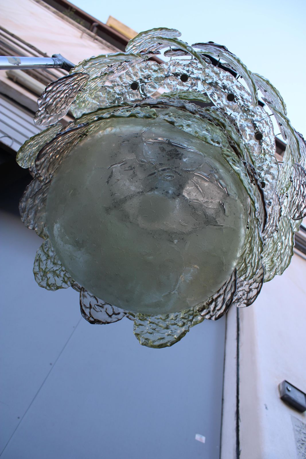 Lighting Vetrerie Gino Vistosi Murano 1960s Round Chandelier Green Color photo