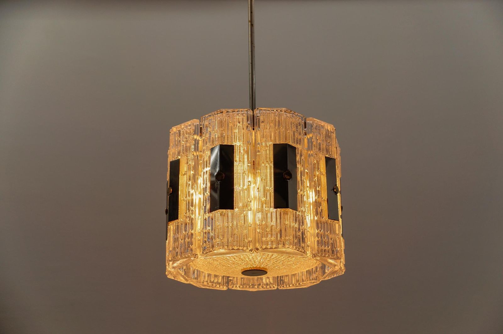 Crystal Glass Chandelier By Kaiser Leuchten, 1960s Germany photo vinterior