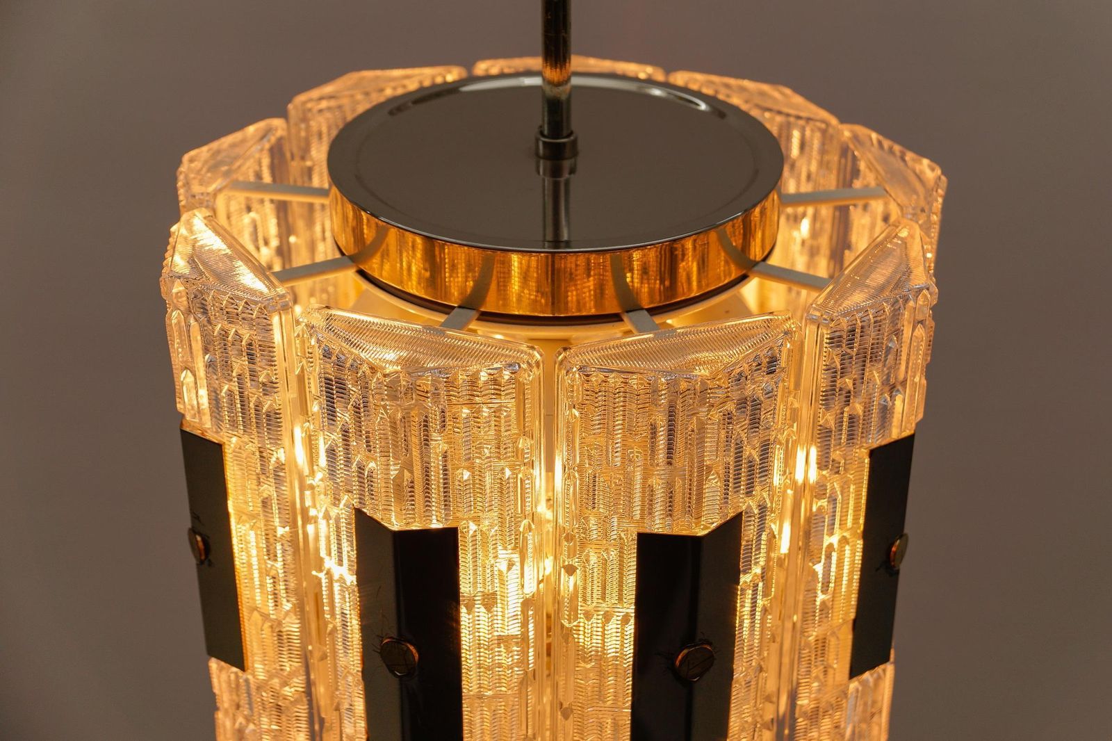 Crystal Glass Chandelier By Kaiser Leuchten, 1960s Germany photo vintage