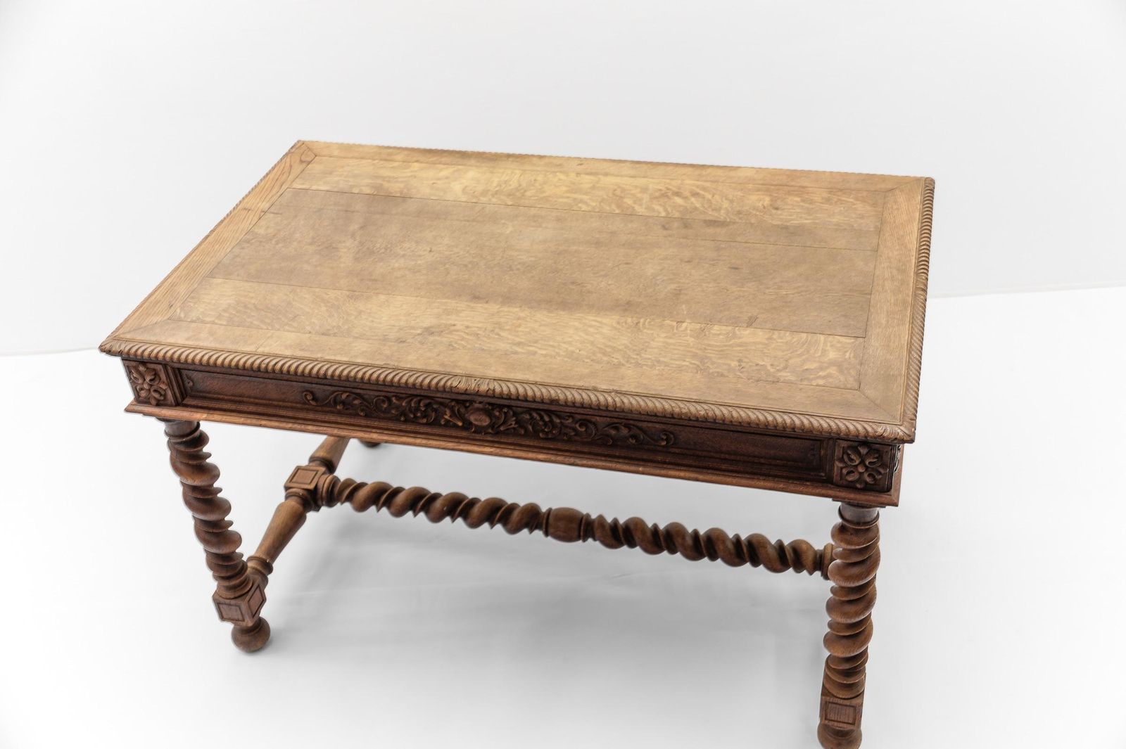 Late 19th Century French Barley Twist Writing Desk photo vintage