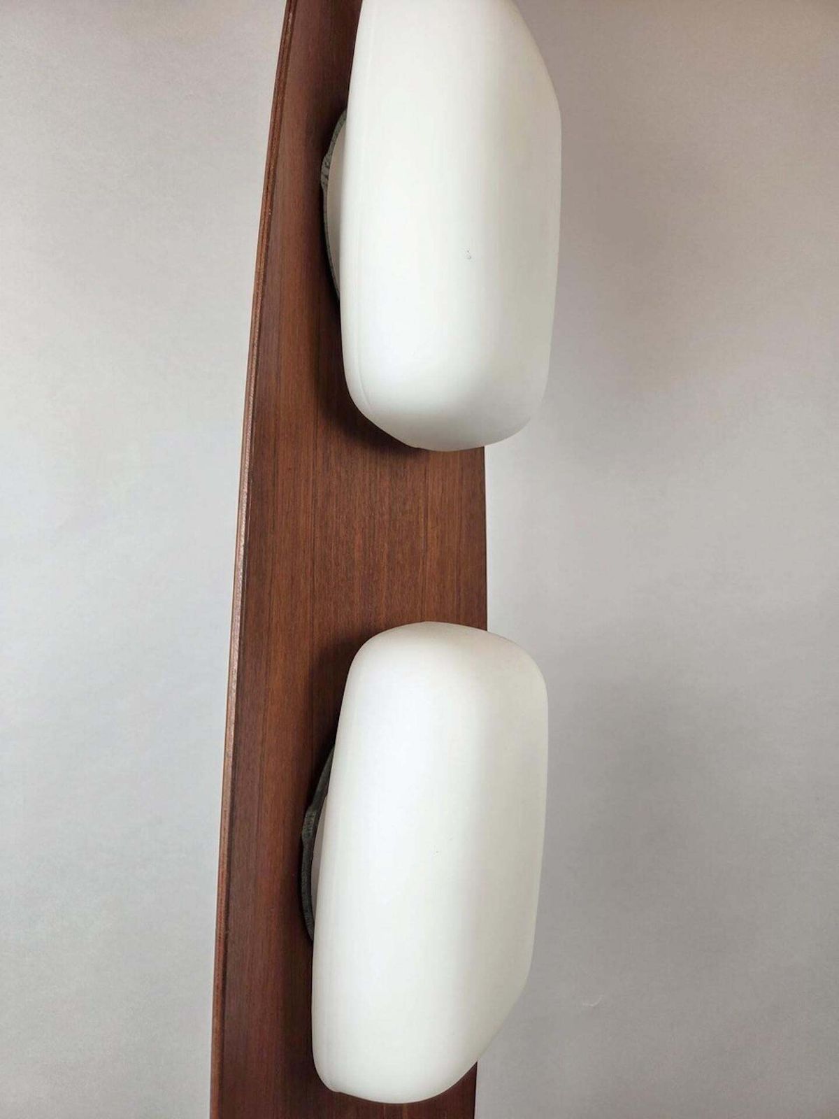 photo furniture Totem Floor Lamp By Goffredo Reggiani, Wood, Marble And Opaline Glass, Italy