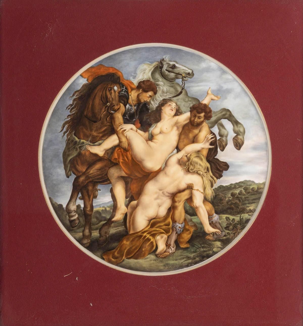 Round Shaped Plaque In Sèvres Porcelain, 19th Century, Signed P.Gauches. photo furniture