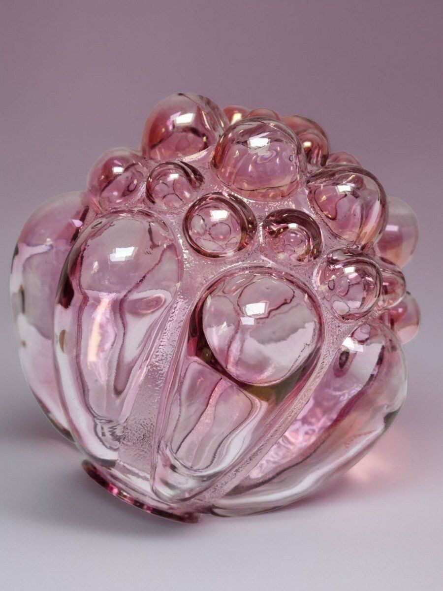 Large Rose Bubble Lamp Shade By Helena Tynell And Heinrich Gantenbrink For Limburg, 1960s
