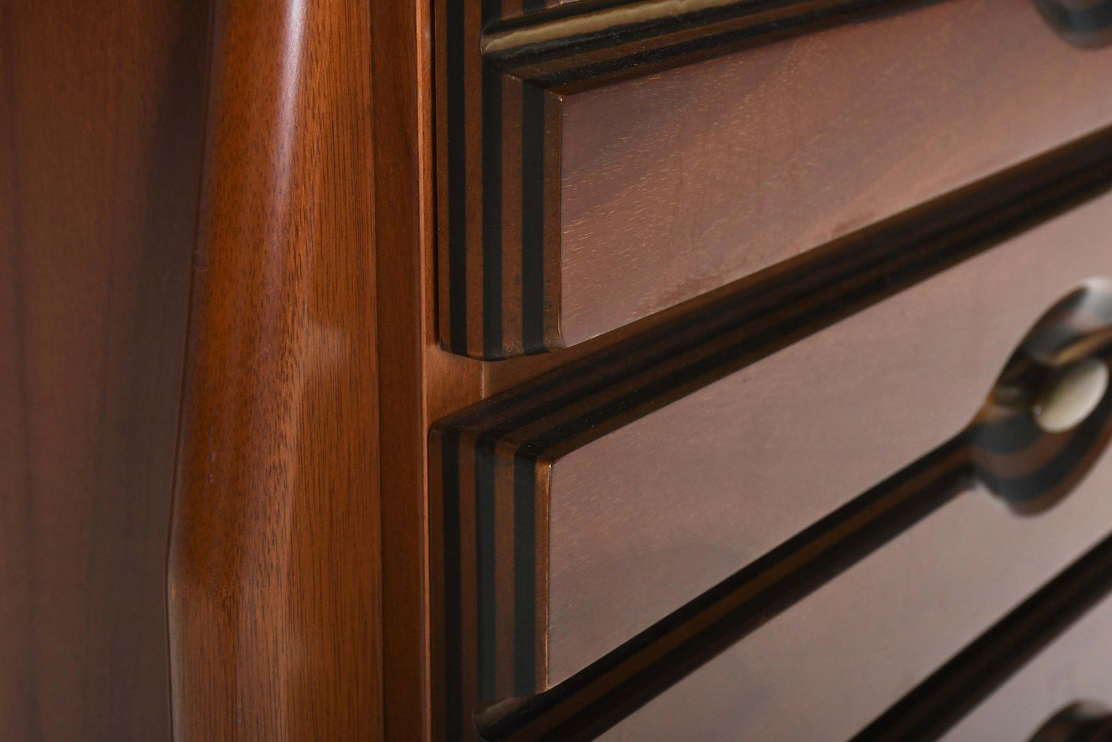 photo for sale Set Of Walnut Cabinets / Chest Of Drawers By Mobil Girgi, Italy 1970s