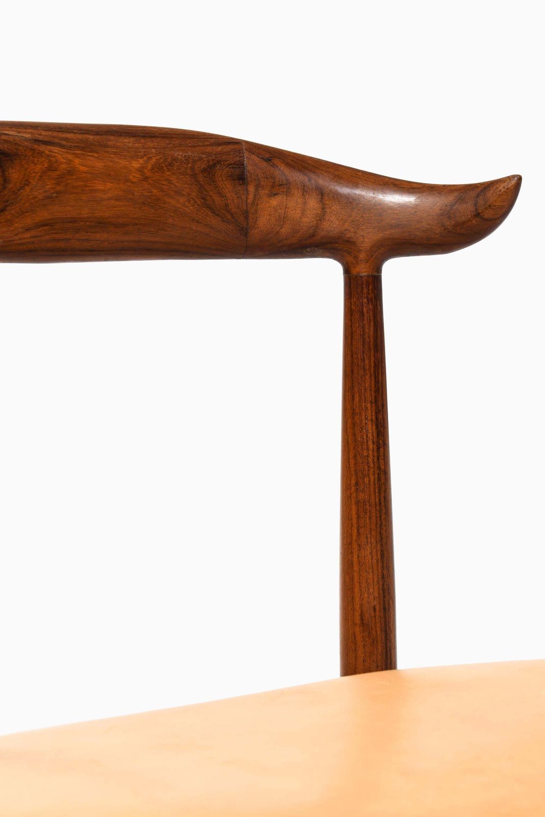 photo furniture Set Of 6 Dining Chairs In Leather And Rosewood By Knud Færch, 1950s