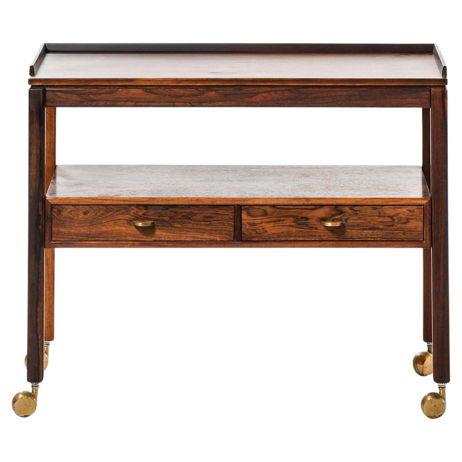 Trolley In Brass And Rosewood By Sven Engström & Gunnar Myrstrand, 1960s