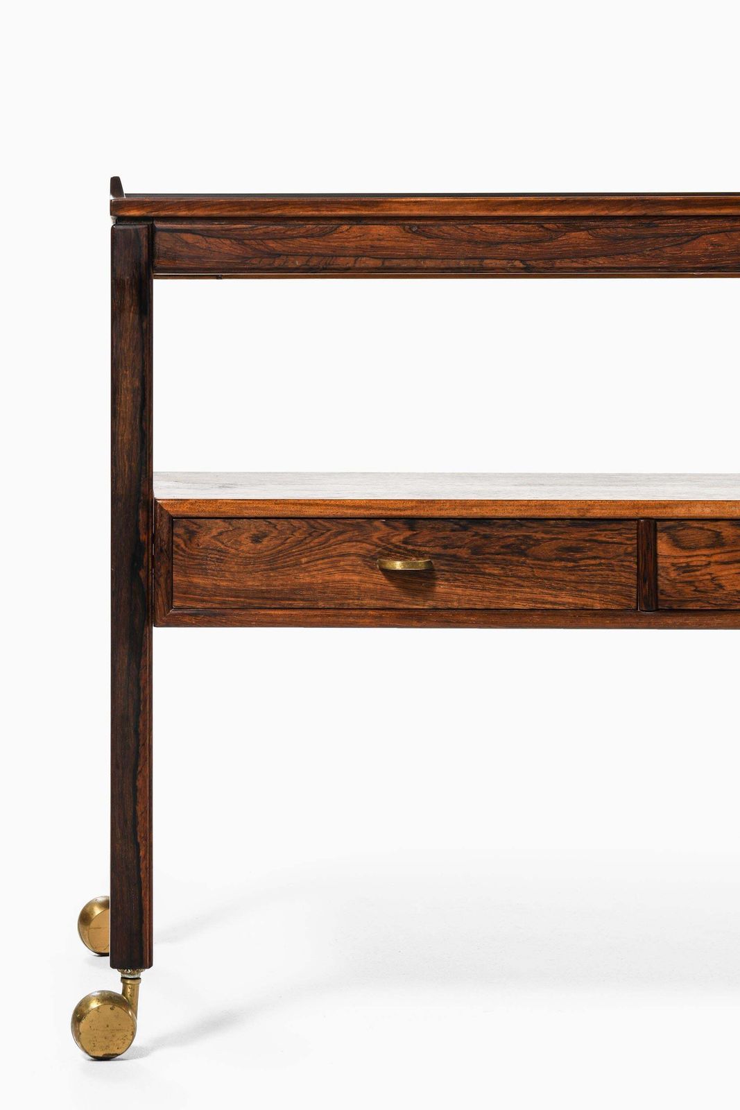 Trolley In Brass And Rosewood By Sven Engström & Gunnar Myrstrand, 1960s photo furniture