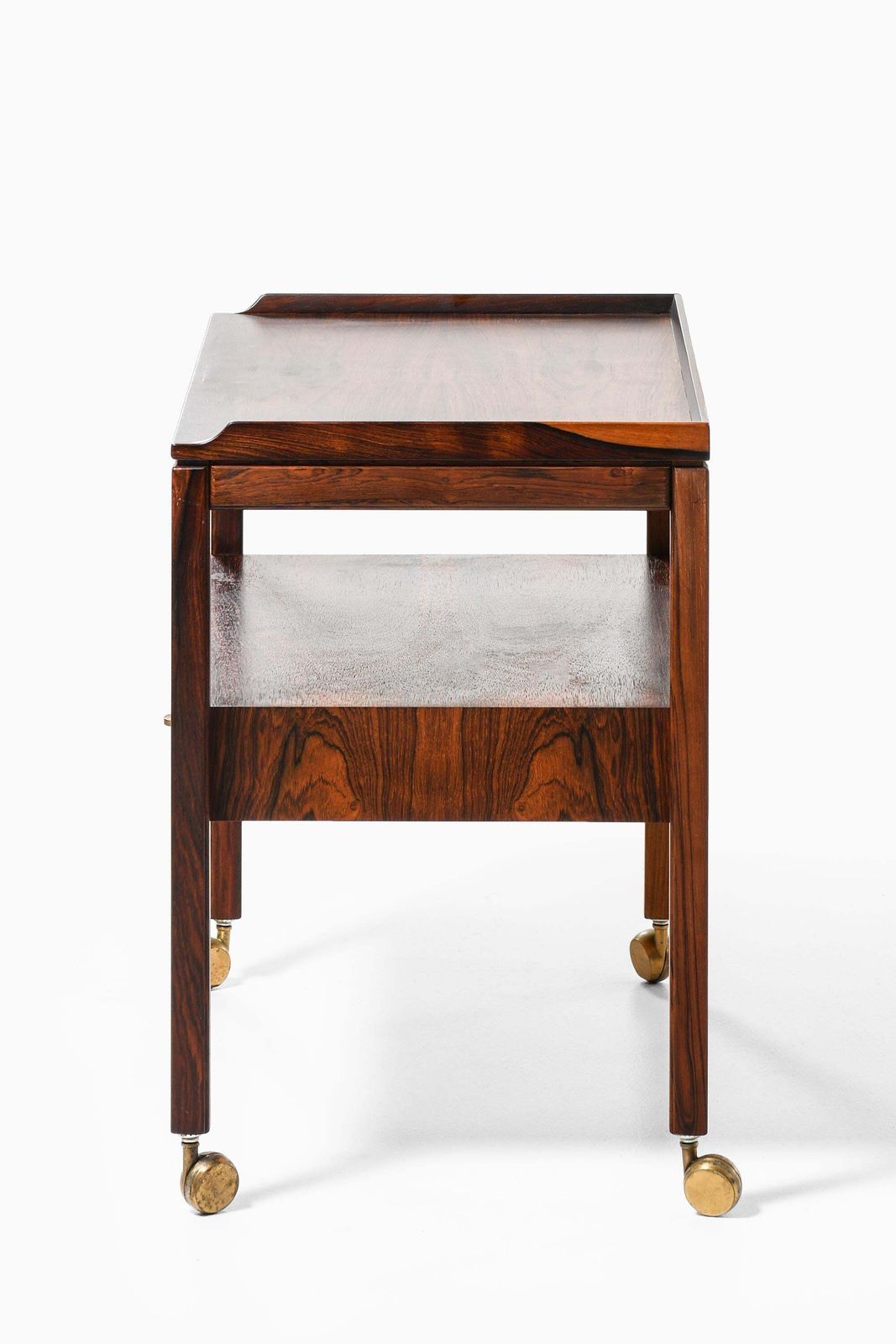 Trolley In Brass And Rosewood By Sven Engström & Gunnar Myrstrand, 1960s photo Furniture