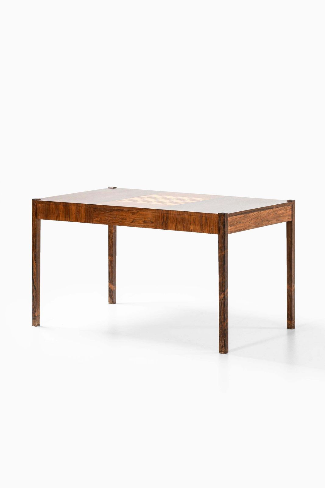 photo furniture Rare Desk Or Library Table In Brass And Rosewood , 1950s