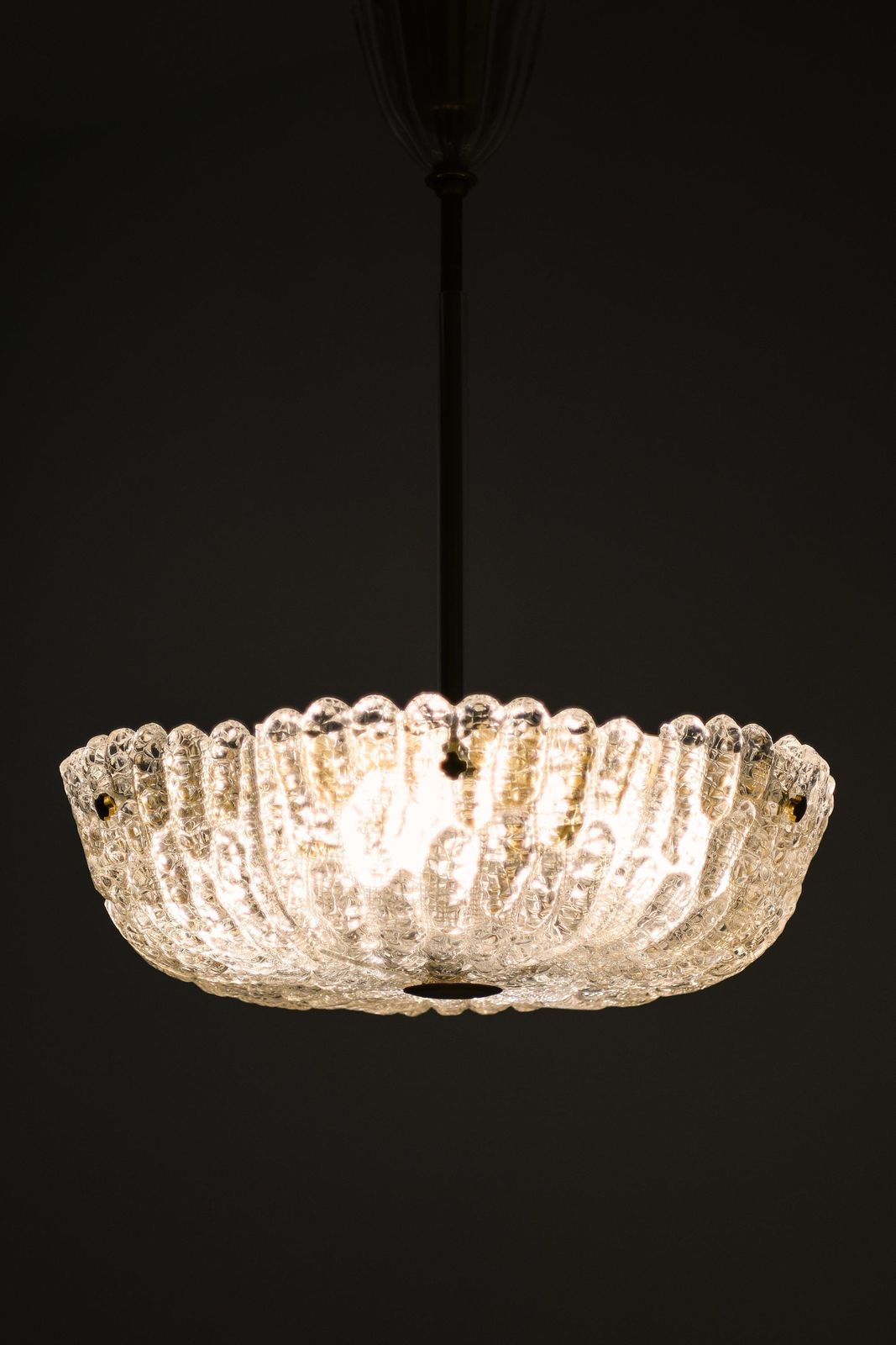 Set Of 2 Ceiling Lamps In Brass And Glass By Carl Fagerlund, 1960s photo vinterior