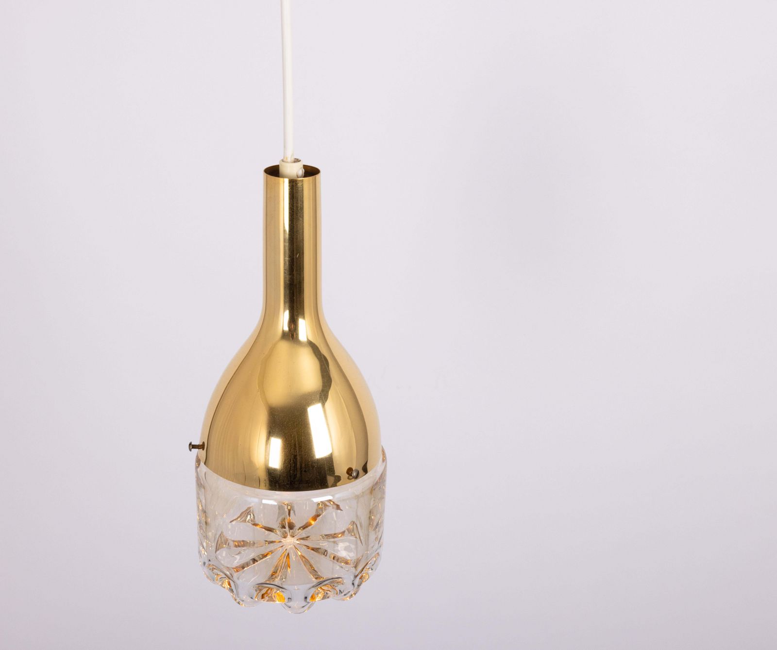 photo for sale 1 Of 5 Stunning Petite Sputnik Brass Pendant Light, Hillebrand , Germany, 1960s
