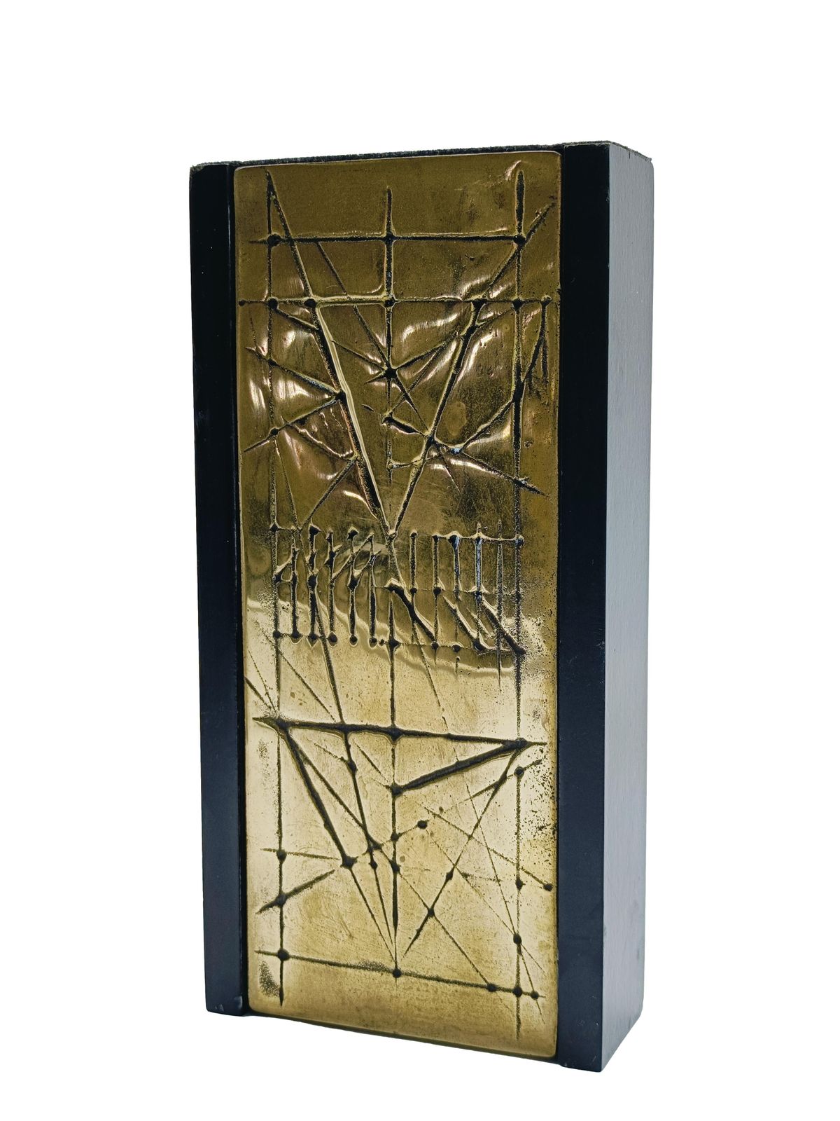 Walter Valentini Pair Of Bronze Sculptures "Tables," Italy 1980s photo buy