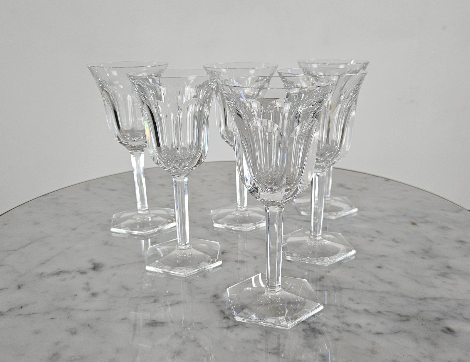 Baccarat Harcourt 1841 Champagne Flutes Set Of Six, Crystal, France photo 1229.0