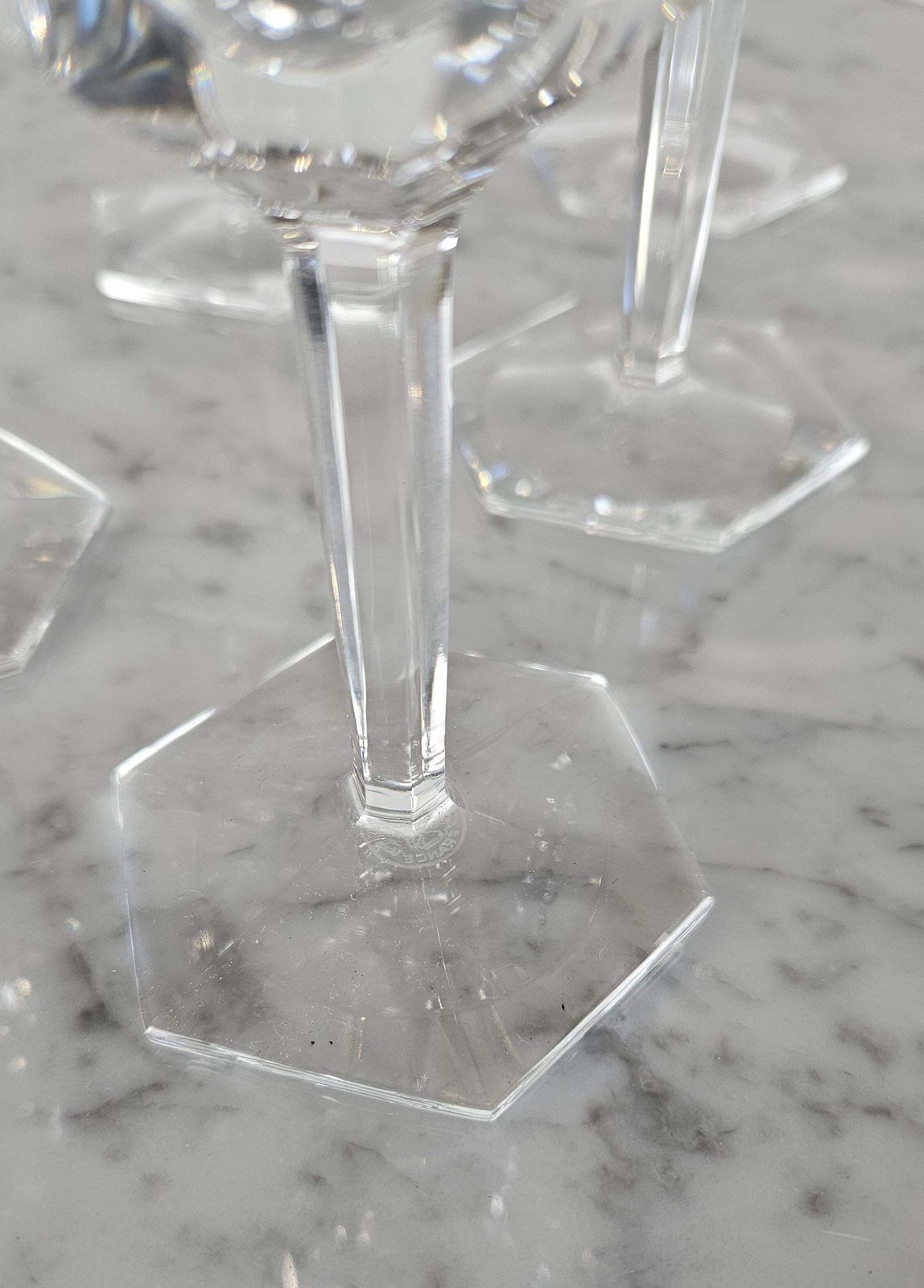 Baccarat Harcourt 1841 Champagne Flutes Set Of Six, Crystal, France photo vintage