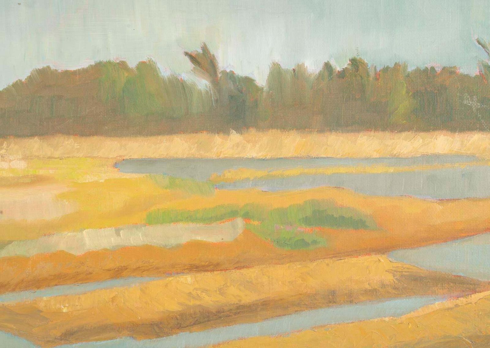 Oil On Canvas By Evelyne Luez From The 20th Century. photo for sale