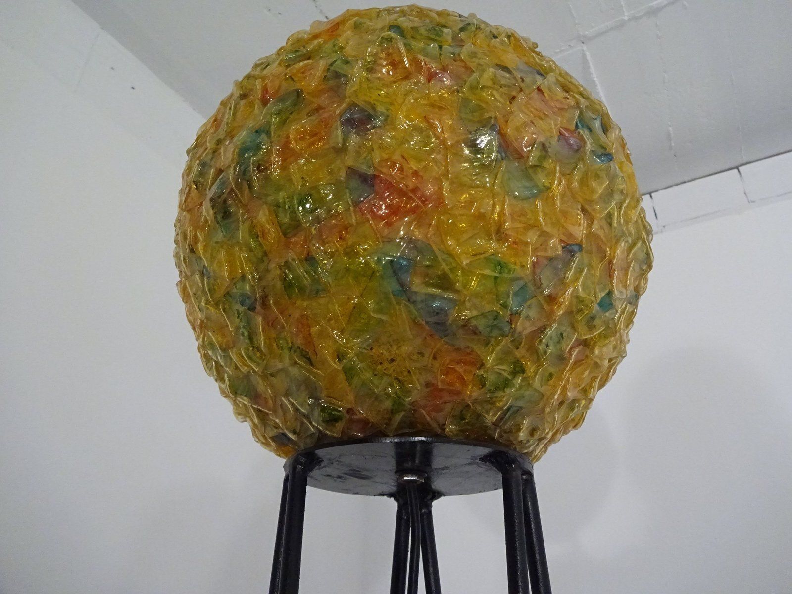 Large Italian Fiberglass Floor Lamp, 1960s photo vintage