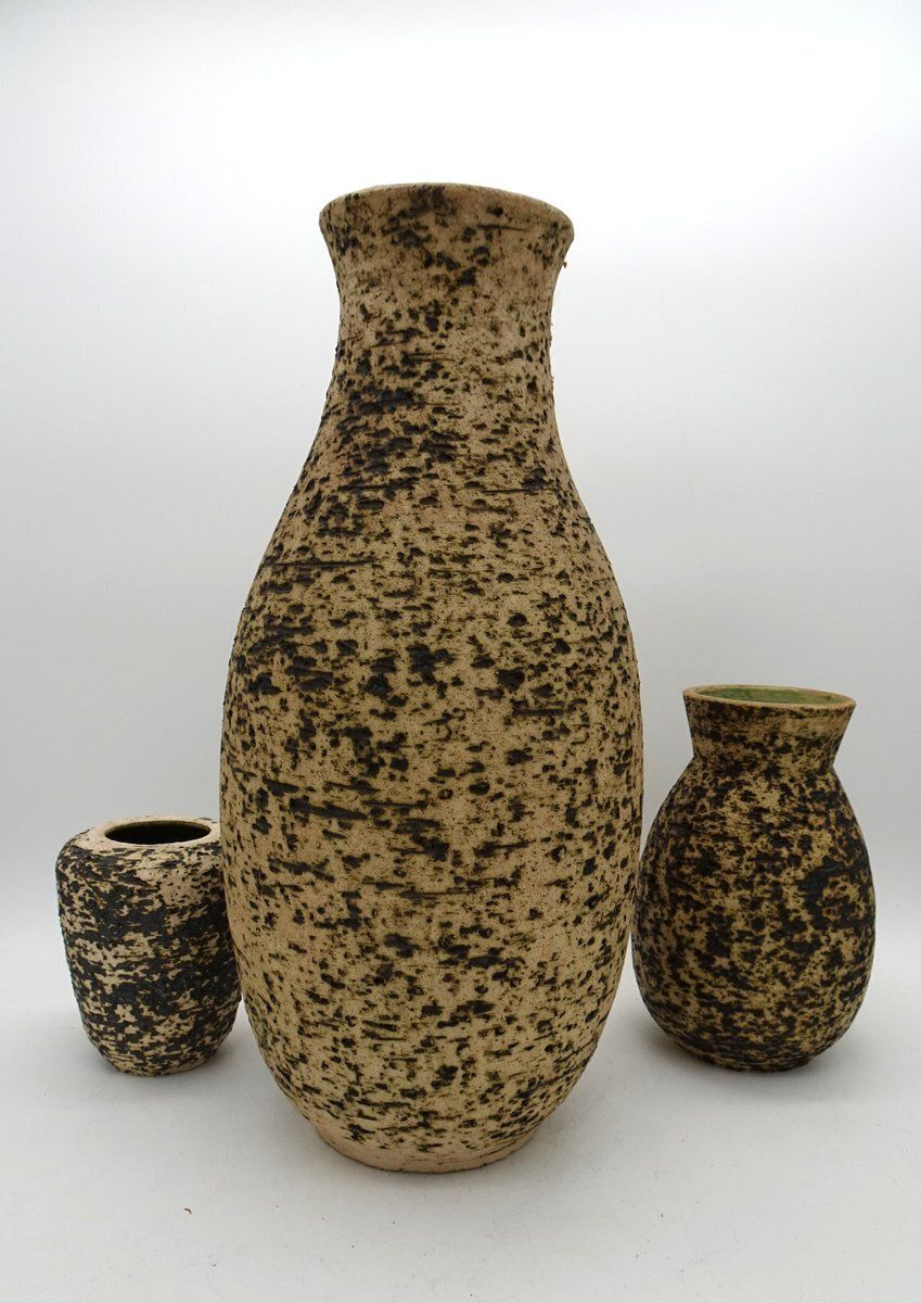 Dutch Ceramic Birch Bark Series Vase From Pieter Groeneveldt, 1960s, Set Of 3 photo buy