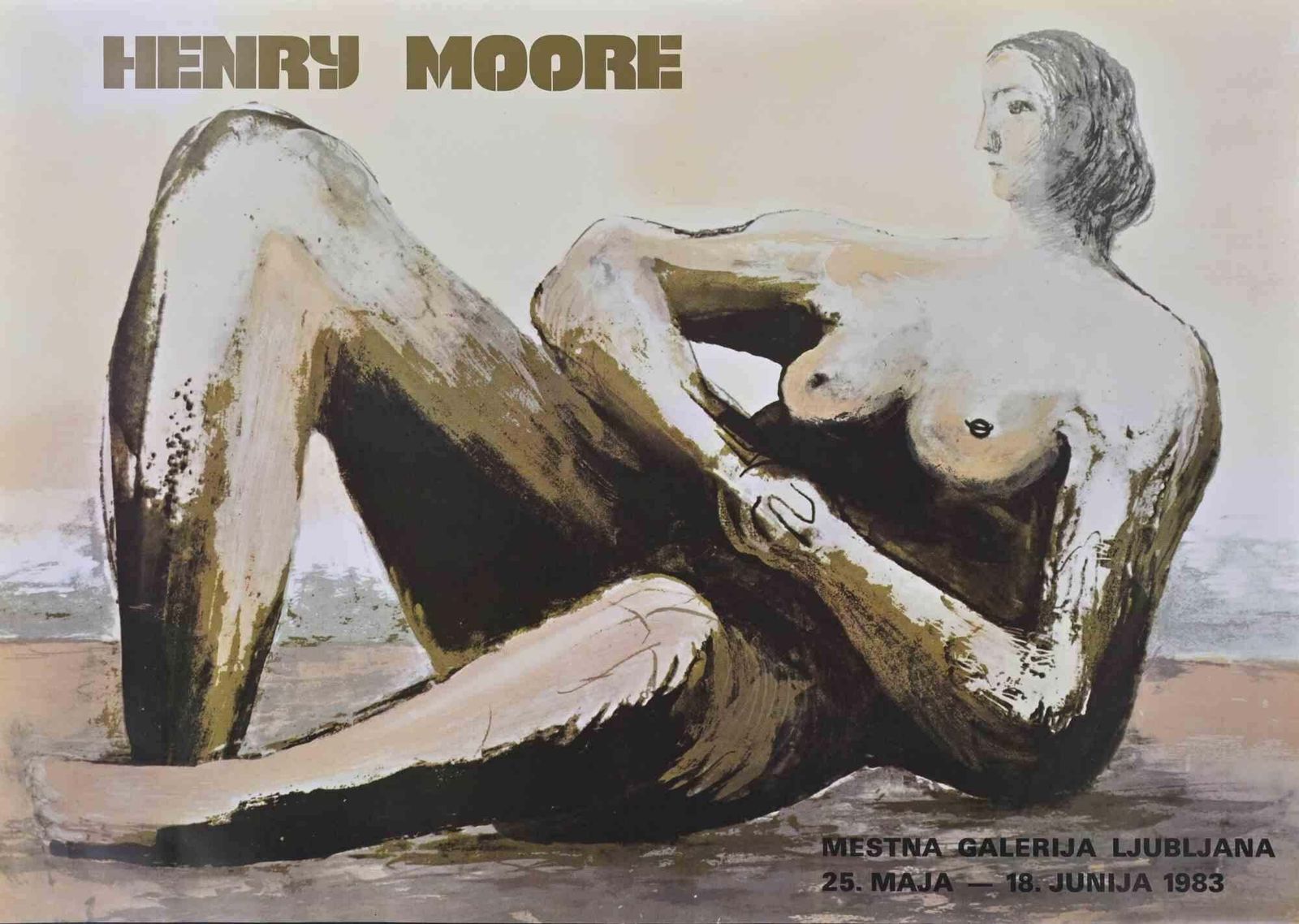 Henry Moorehenry Moore   Mestna Galerija Ljubljana   Photolithograph By Henry Moore   19831983