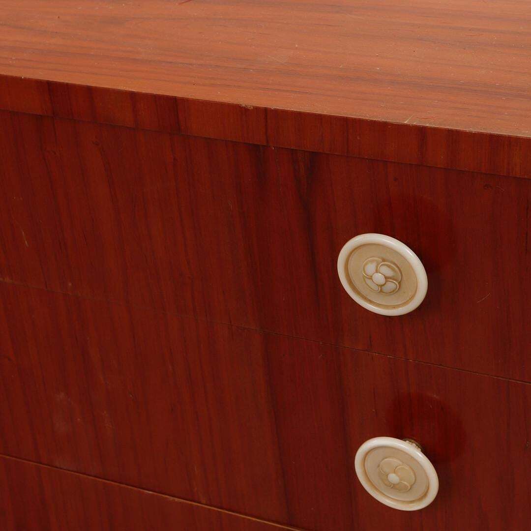 Late Art Deco Mahogany Chest Of Drawers With Bakelite Handles photo vinterior