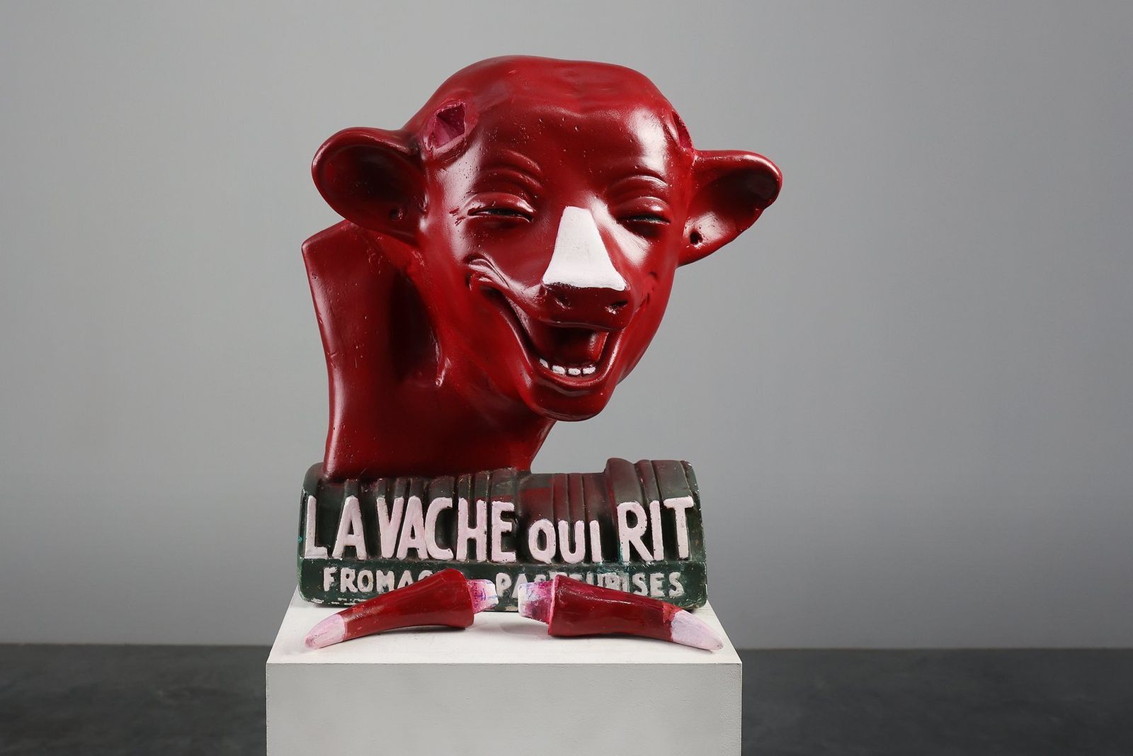 Art Deco The Laughing Cow Advertising Sculpture From Novita, France, 1920s photo 2093.0